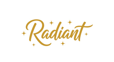 Fototapeta premium Elegant Radiant Script with Sparkling Stars for Celebratory Design