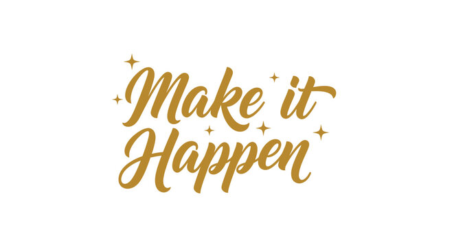 Inspirational Quote Design with Motivational Text and Sparkling Elements