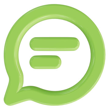 Modern Chat Bubble Icon for Communication and Messaging Apps