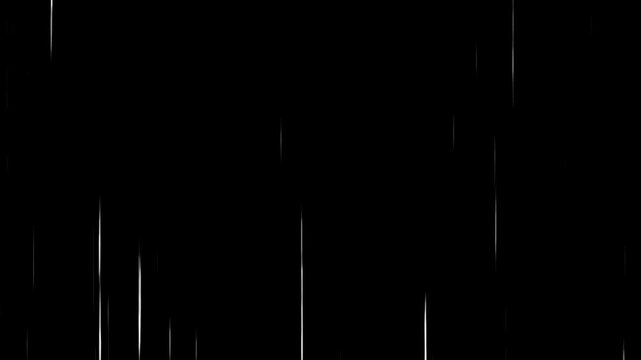 Black Anime Background with Manga Speed Line Motion, Horizontal 4K Animation with Seamless Speed.  Manga background, flash action visualization.