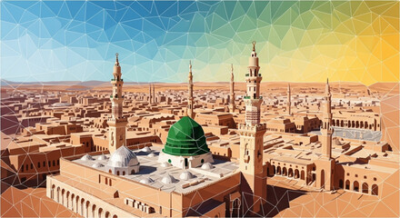 Naklejka premium Mozaik Masjidil Haram