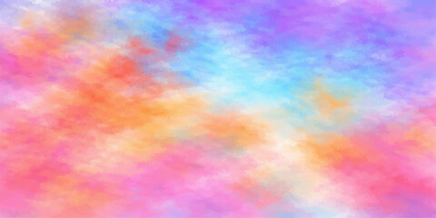 Artistic seamless watercolor backdrop featuring a bright rainbow gradient and colorful bokeh patterns with a blurred paint texture for an abstract pastel wallpaper design