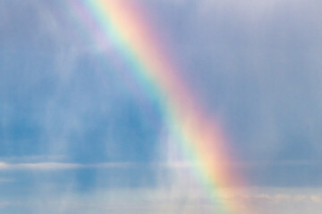 The colours of a rainbow in the sky