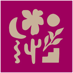 doodle beach nature hand draw illustration vector