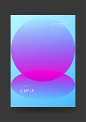 Minimalist professional poster featuring a large blue to purple gradient circle on a light cyan background with modern typography