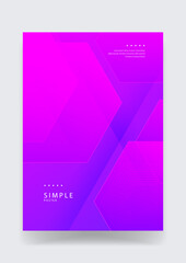 A sleek futuristic purple and magenta gradient poster featuring overlapping hexagon shapes and fine dot mesh patterns for tech events or music covers