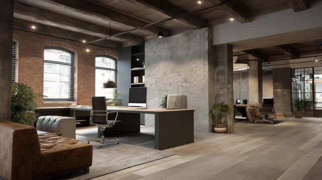 contemporary loft office