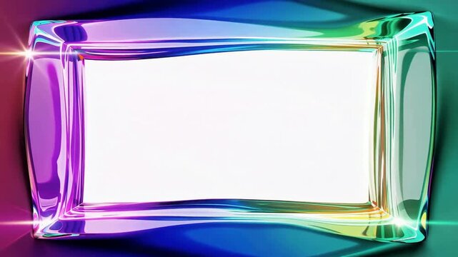 Colorful Glass Frames Create Vibrant Rainbow Artwork.