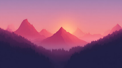 Obraz premium sunrise in the mountains