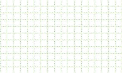 黄色と緑の草をモチーフにしたジグザグした三角形の四角い格子柄