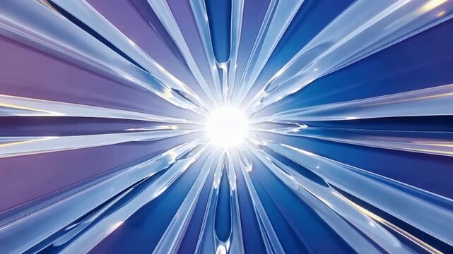 Vivid Light Burst Rays Spearing Through Abstract Prism.