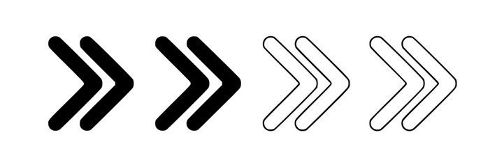 Obraz premium Arrows hand drawn set with black curved lines and white outlines for direction symbols featuring outline, vector, icon with graphic and design elements for illustration, line projects, clean