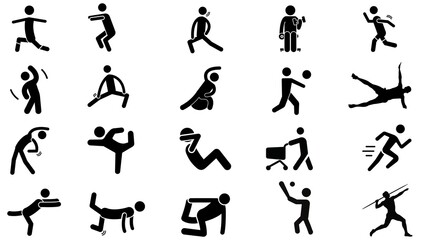 Fototapeta premium set of silhouettes of people