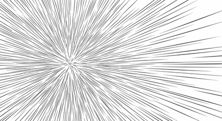 Obraz premium Abstract Streaks of Light Bursting Outward in a Radial Pattern, Evoking a Sense of Speed and Energy