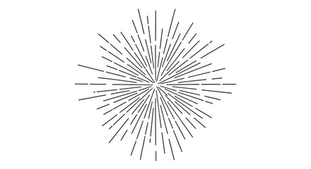 Fototapeta premium Radial Bursting Starburst Lines - Abstract Graphic Element of Radiating Light Rays