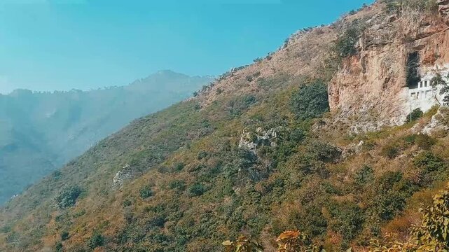 Panoramic View Chilla Gah Shrine Margalla Hills Scenic Islamabad