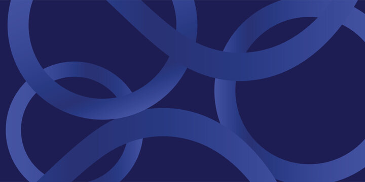 Abstract blue gradient overlapping circles on dark background.