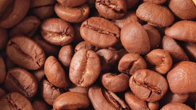 Roasted coffee beans, fresh coffee, mountain coffee.