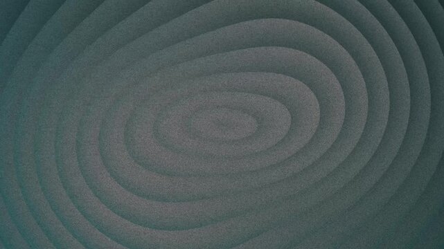 Abstract dark teal green concentric wave pattern background with subtle noise texture and 3d relief effect loop motion video