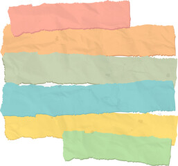 Pastel Textured Torn Paper Strip Background with Wrinkled Surface Layer