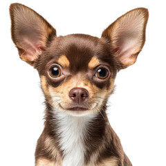 Obraz premium A cute brown Chihuahua with big ears and eyes