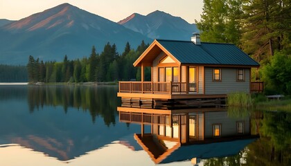 Obraz premium house on the lake