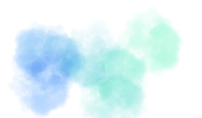 Naklejka premium Abstract colourful clouds fluffy flow on transparent background. Smoke and clouds explosion overlay PNG. Watercolor clouds fog steam vapour.