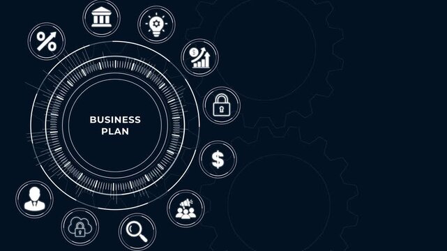 Business Plan Strategic Development Presentation Animation with Professional Corporate Growth Concept