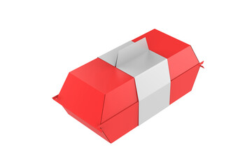 Paper Hard Lunch Box with Paper Sleeve Mockup. 3d illustration