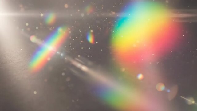 Colorful Light Refractions and Rainbow Effects in Abstract Visuals.
