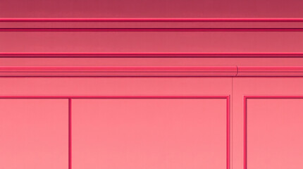 Minimalist Pink Stylized Sci-Fi Wall Trim and Molding Texture with Hand-Painted Panel Details, Clean Futuristic Architectural Elements for Game Assets and Interior Design