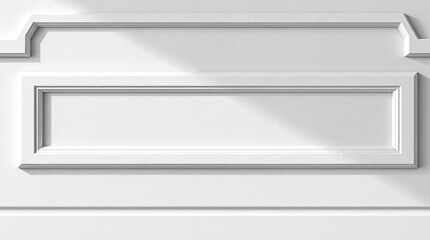 Clean White Stylized Sci-Fi Wall Panel Texture and Trim with Hand-Painted Digital Art Style, Minimalist Lighting and Soft Shadows for Futuristic Interior Background