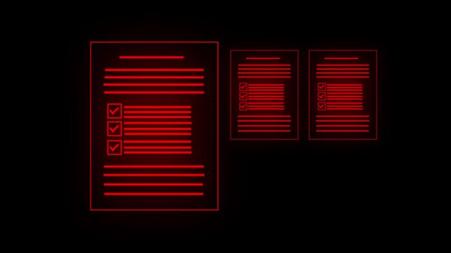 Checklist Document Icon Set Task List and Survey Form Approved list, Business Document Office Paperwork Audit Checklist Concept.