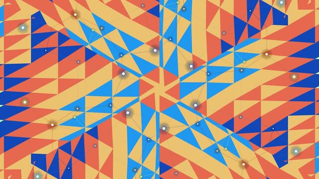 Dynamic Geometric Pattern Animation Showcasing Vibrant Triangular Graphics for Visual Impact
