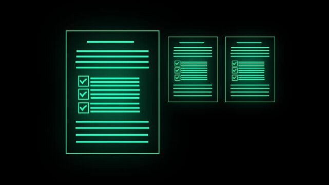 Checklist Document Icon Set Task List and Survey Form Approved list, Business Document Office Paperwork Audit Checklist Concept.