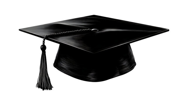 Academic Achievement: Black Graduation Cap Symbolizing Educational Success