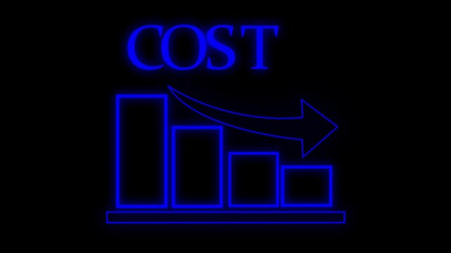 Rising Cost Concept Animation &ndash; Increasing Expenses Bar Chart with Upward Arrow Accounting Concept Economy Growth Investment Analysis Digital Dashboard Expense Growth Cost Inflation.