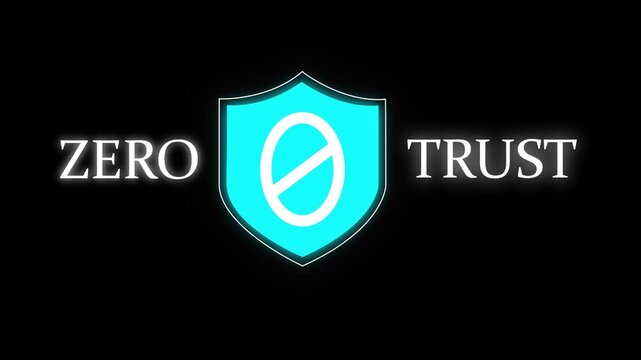 Zero Trust Cyber Security Concept &ndash; Shield Protection with No Access Symbol zero Trust Cybersecurity Privacy Infrastructure  Secure Connection Shield Concept.