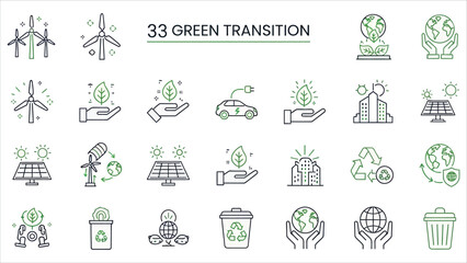 Alternative Clean Energy Infographic – Transition to Renewable Power and Eco-Friendly Green World Concept. © Uttpol Saha