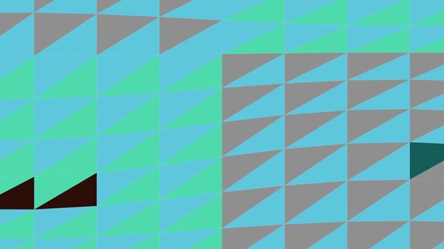 Abstract Geometric Pattern with Teal and Gray Triangles.