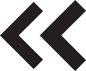 Obraz premium Double arrow navigation line editable icon set. Contain icons related to back, previous, rewind, fast backward, navigation symbol, and more. Editable stroke. Vector illustration.