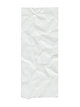White Crumpled Receipt Paper for Minimalist Collage