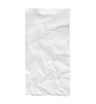 Crumpled Blank White Receipt Paper