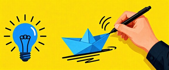 Creative Idea Bringing Paper Boat to Life