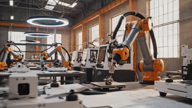  Industrial Creative Fabrication Warehouse with 3D Printers for World Creativity and Innovation Day