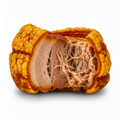 Close Up of Crispy Pork Belly with Golden Brown Crackling