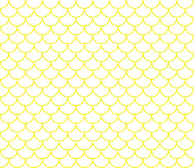 Yellow outline fish scale pattern seamless background vector illustration with transparent grid texture for creative fabric designs and stylish aquatic themed art projects © TREND AND VECTORS