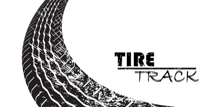 Vector Tire Track Background.Grunge Tire Track. EPS 10