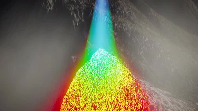 Turboprop Airplane Flying Over Rugged Mountain Range