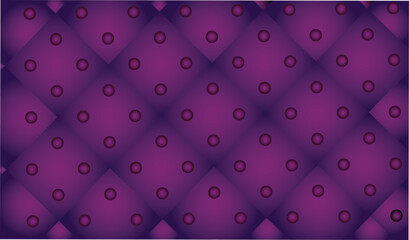 Fototapeta premium Quilted texture with a deep purple gradient and raised polka dots, creating a luxurious and elegant padded surface effect.